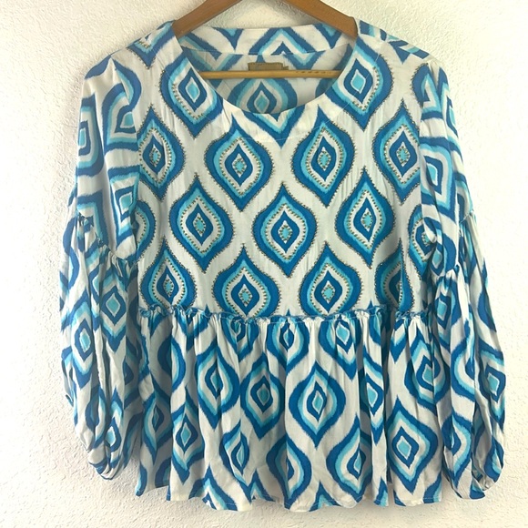 Skemo Tops - Skemo beaded ikat boho top